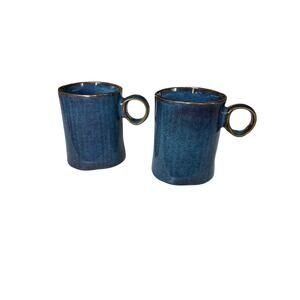 World Market Artisan Stoneware Mug Blue Glaze